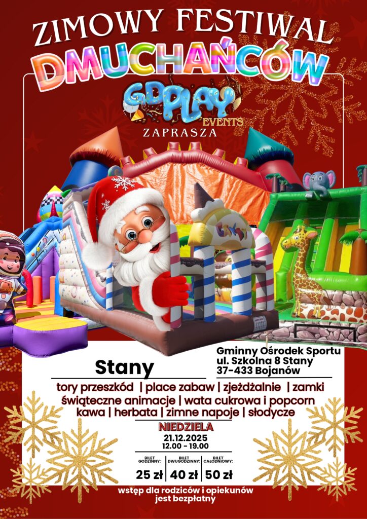 Zimowy Festiwal Dmuchańców w Stanach – atrakcje dla dzieci i rodzin